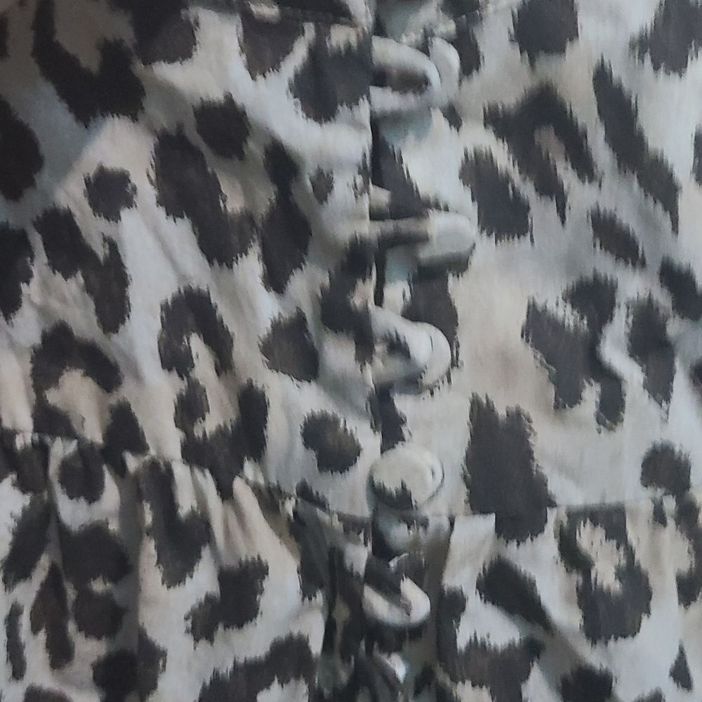 J. Crew Button-Front Ruffleneck Popover In Leopar… - image 7